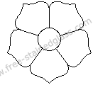 flower shape free stained glass